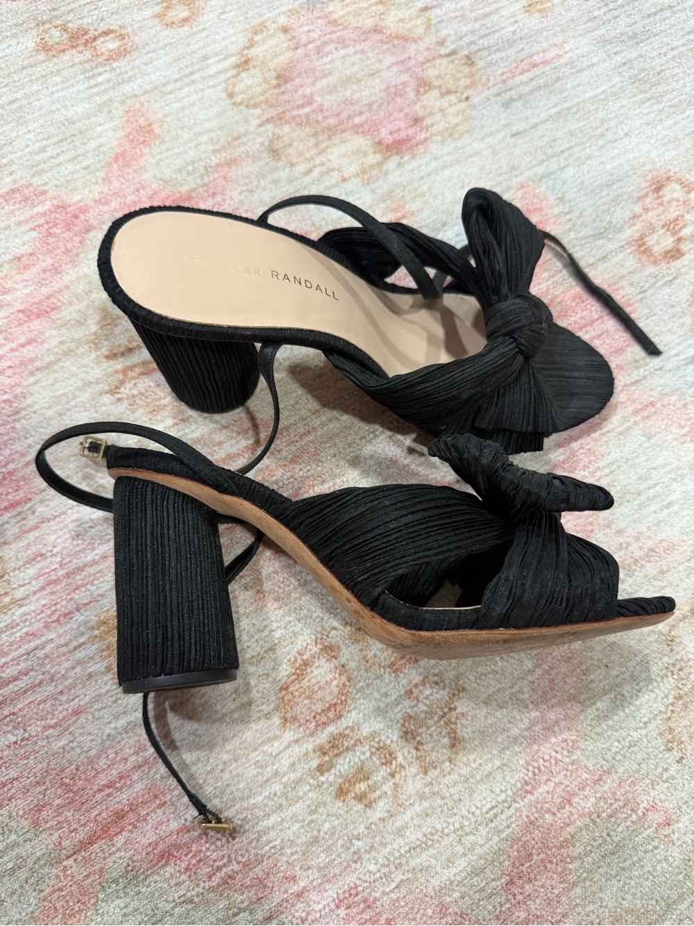 Loeffler Randall Black Knotted Bow Sling Heels - Picture 7 of 13